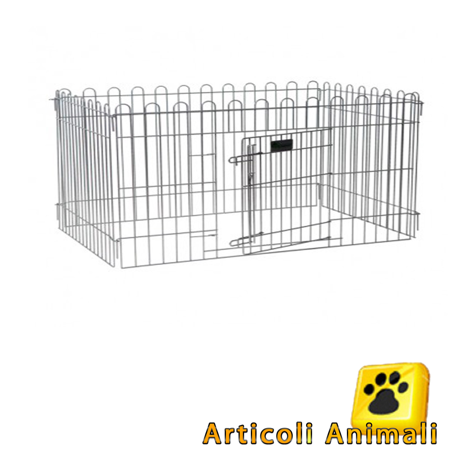 Recinto per cani in ferro 91x59x62h