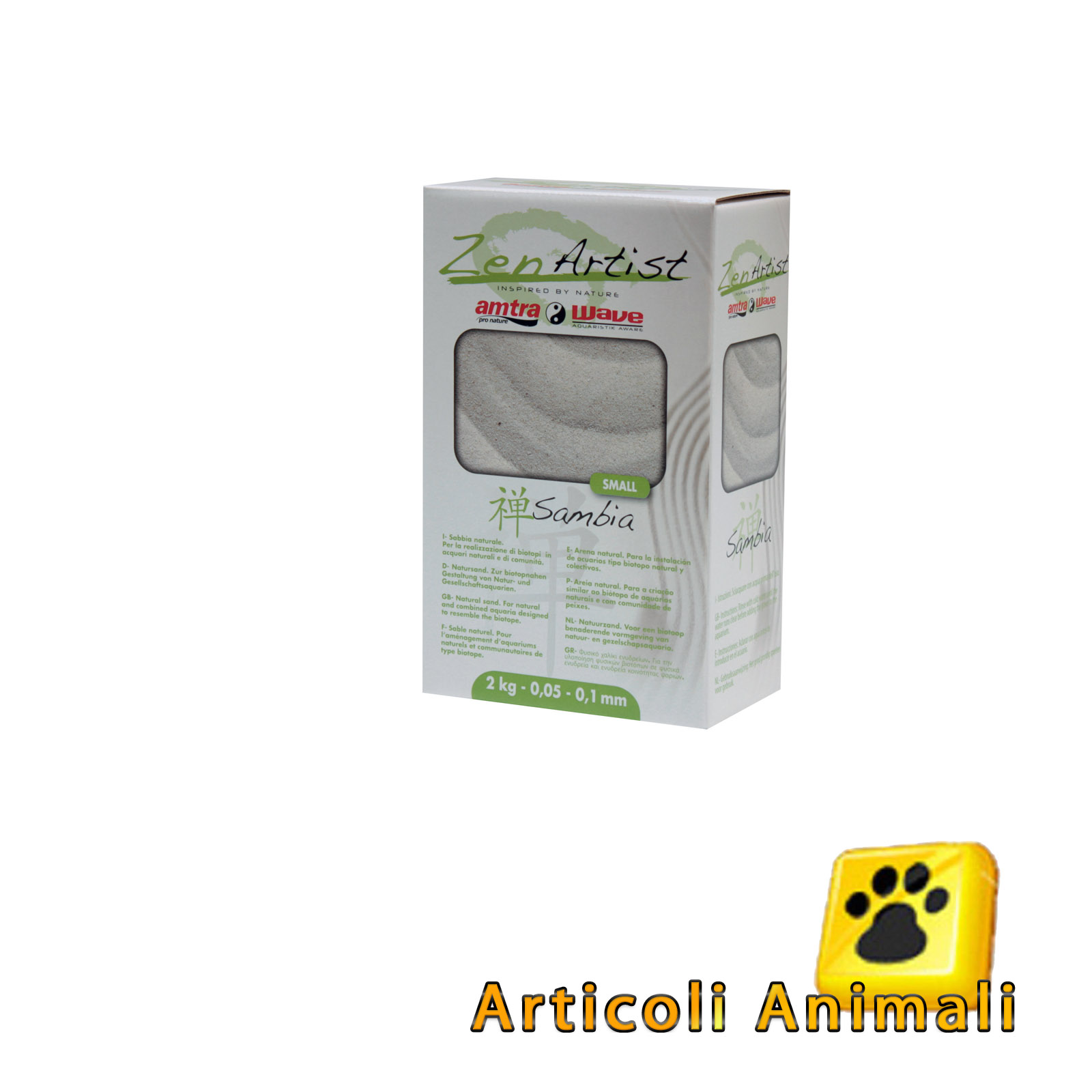 Ghiaia sabbia per acquario zen artist white s 2 kg