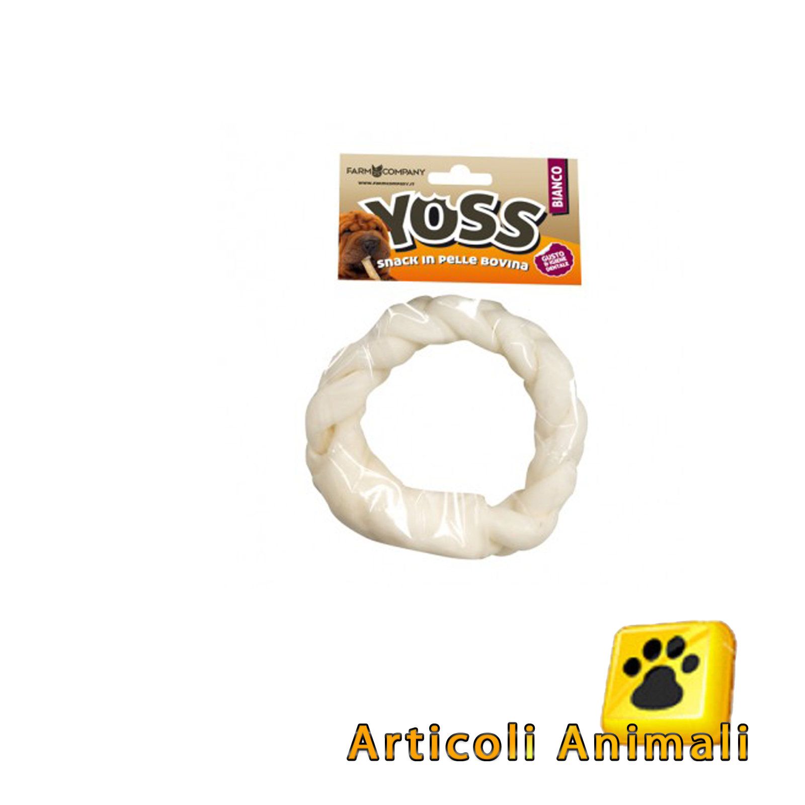 Snack per cani ciambella intrecciata 12.5 cm