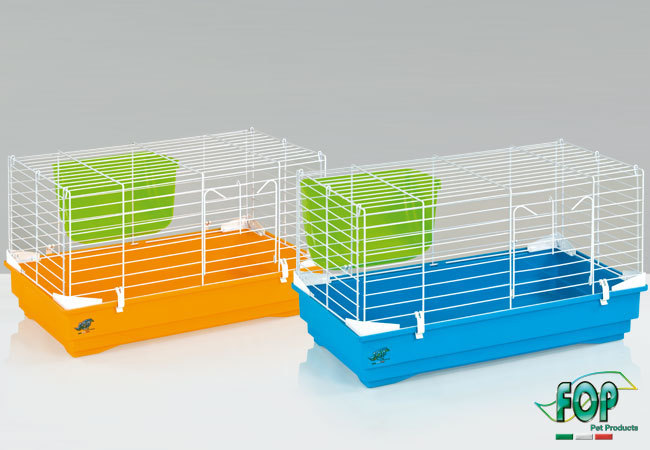 Gabbia conigli nani cavia 2 fop 66x44.5x30h