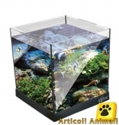 ACQUARIO NANOKUBUS 25x25x30H 19LT CON FILTRO E LAMPADA LED