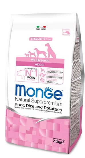 Crocchette Monge Adult 12kg Natural Superpremium al Maiale