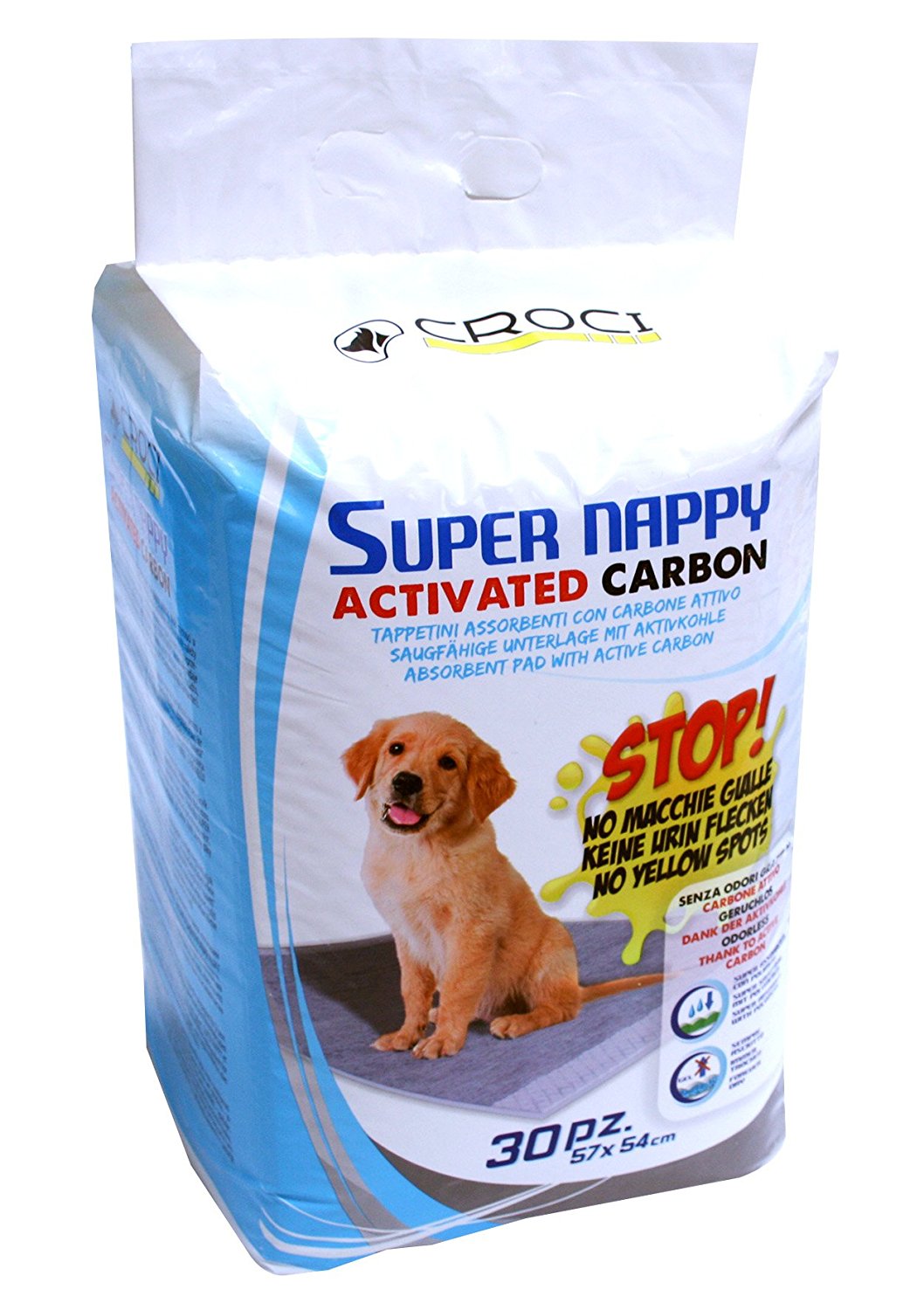30 Tappetini Assorbenti ai Carboni Attivi 57x54cm per Cani e Gatti - Comfort e Igiene per il Tuo Animale Domestico | Articoli pe