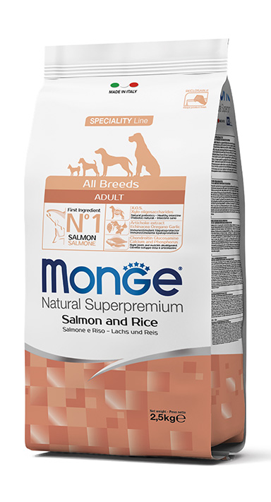 Crocchette Monge Adult 12kg - Natural Superpremium al Salmone per Cani: Nutrizione Completa e Gusto Irresistibile - Articoli per