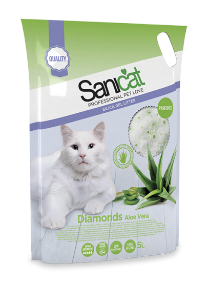 Lettiera per gatti Aloe Vera ai cristalli di silice - 15 litri di freschezza e assorbimento ottimale per il comfort del tuo feli