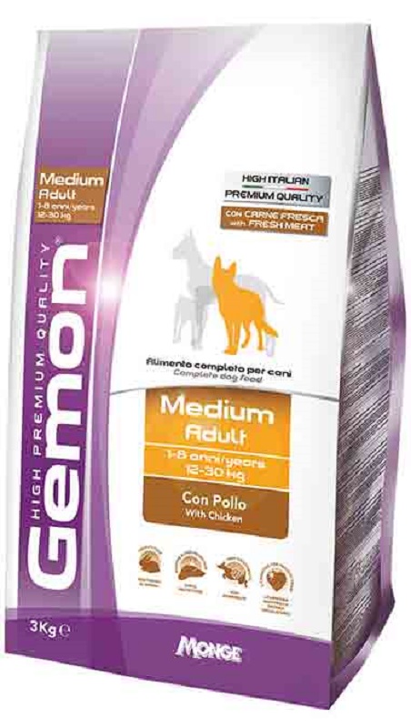 Gemon Medium Adult Pollo e Riso 15 kg: Cibo Completo per Cani di Taglia Media, Nutrizione Bilanciata per un Benessere Ottimale |