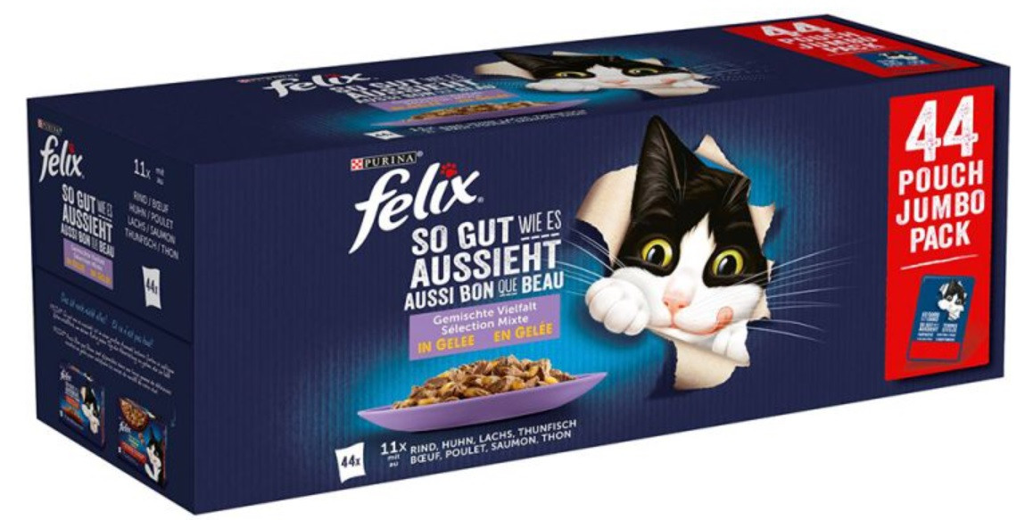 44 Felix Ghiottonerie per Gatti - Snack Gustosi da 85 Grammi per il Benessere e la Salute del Tuo Amico a Quattro Zampe | Artico