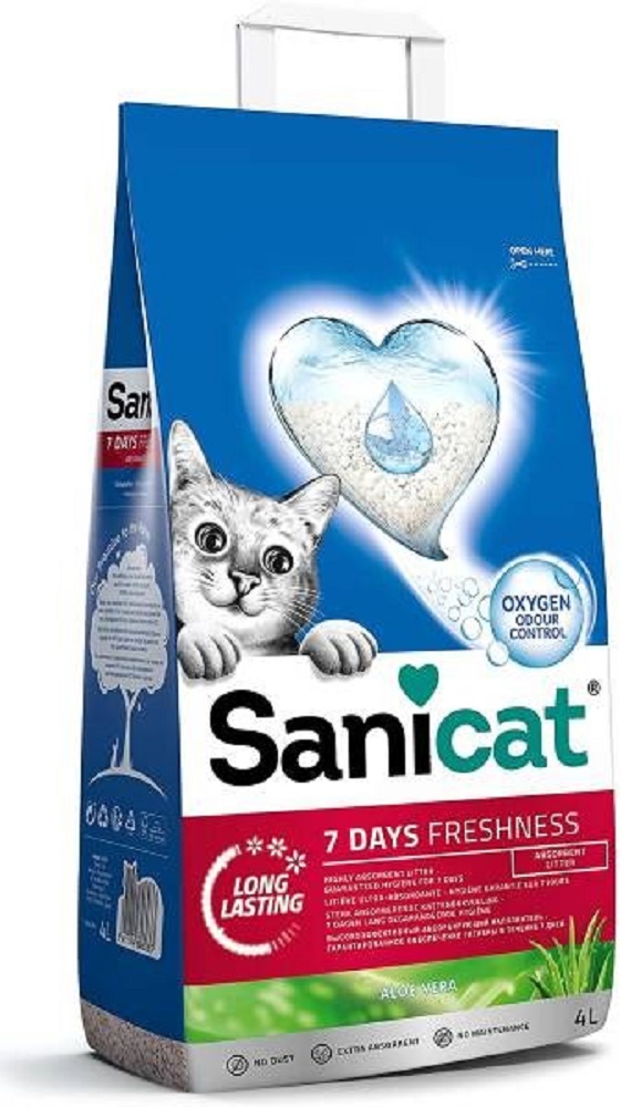 4x4litri Lettera sanicat per gatti aloe vera
