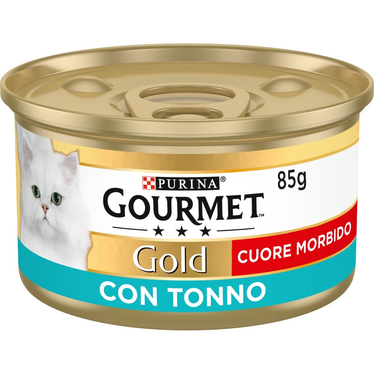 24 scatolette gourmet gold 85 gr cuore morbido tonno