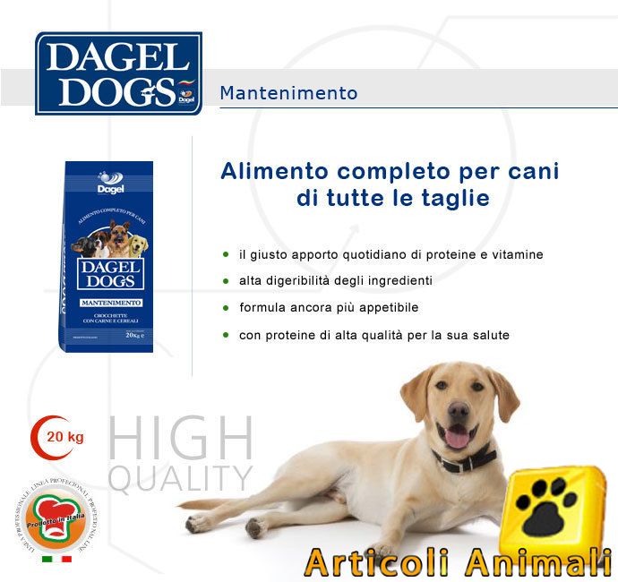 5x20kg Crocchette cane con carne dagel adult