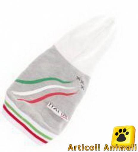 Abbigliamento cane giubbotto felpa tricolore 45cm con cappuccio