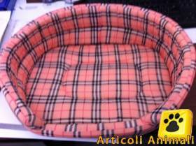 Cuccia divano cane ovale in stoffa