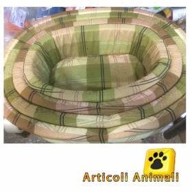 Cuccia divano cane ovale in stoffa varie misure